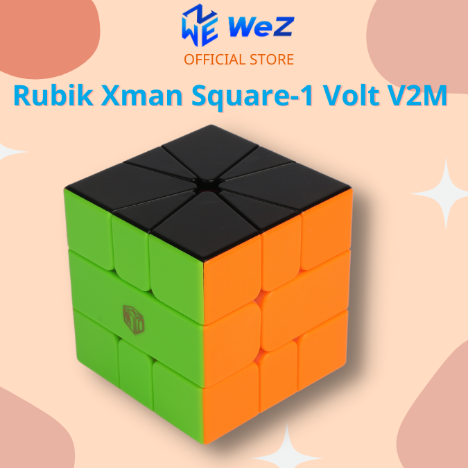 Rubik biến thể qiyi xman square-1 volt v2m stickerless - rubik nam châm qiyi x-man square volt v2 - zyo rubik