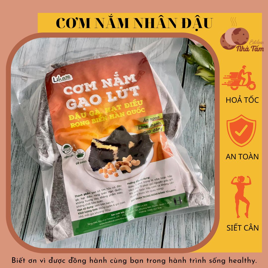Cơm Nắm Gạo Lứt Tím Lihara Nấu Sẵn Eatclean Eat Clean