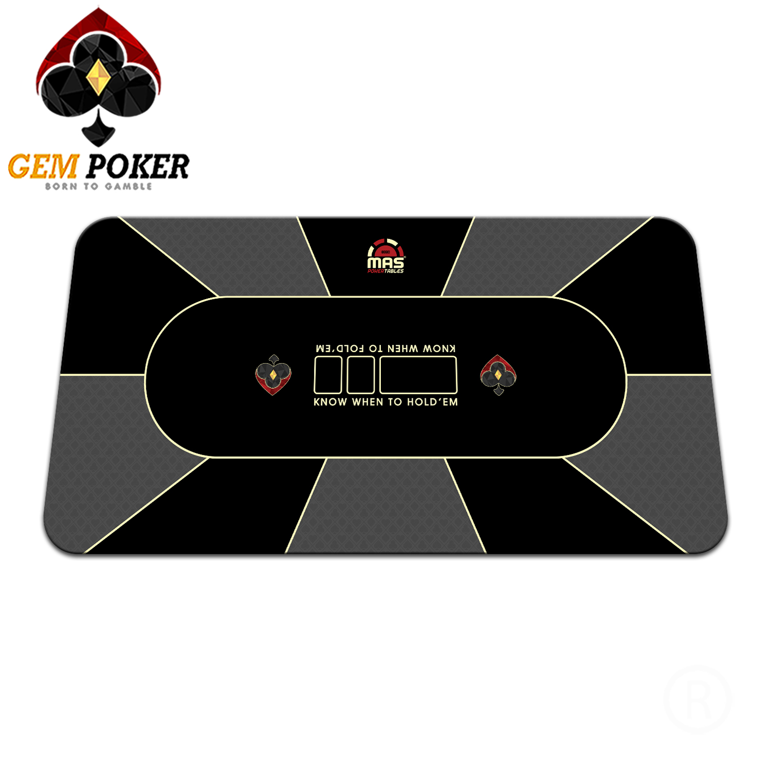 [HCM]THẢM POKER CAO SU GEM BLACK® CAO CẤP