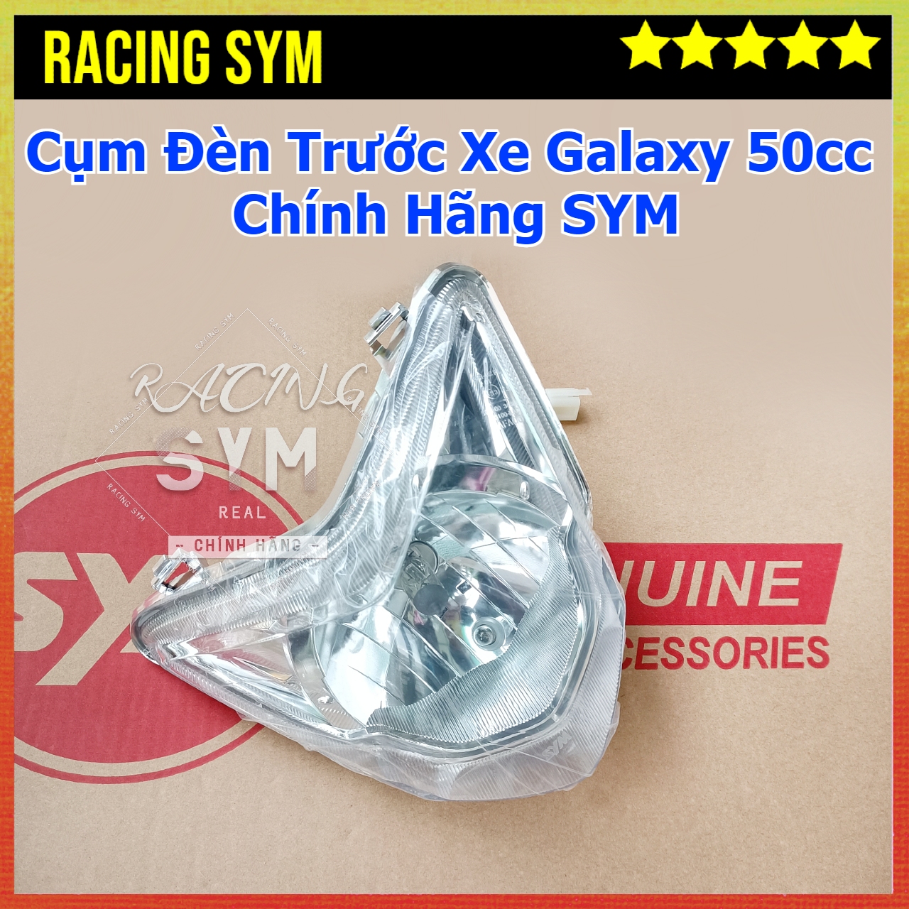 Bộ đèn trước xe galaxy 50cc chính hãng sym