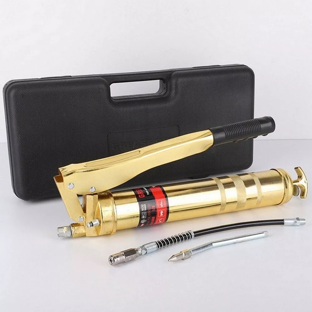 Bơm mỡ bò dạng nhồi 2 ty 900cc , bơm tay 2 xilanh sử dụng mỡ xô hoặc tuýp
