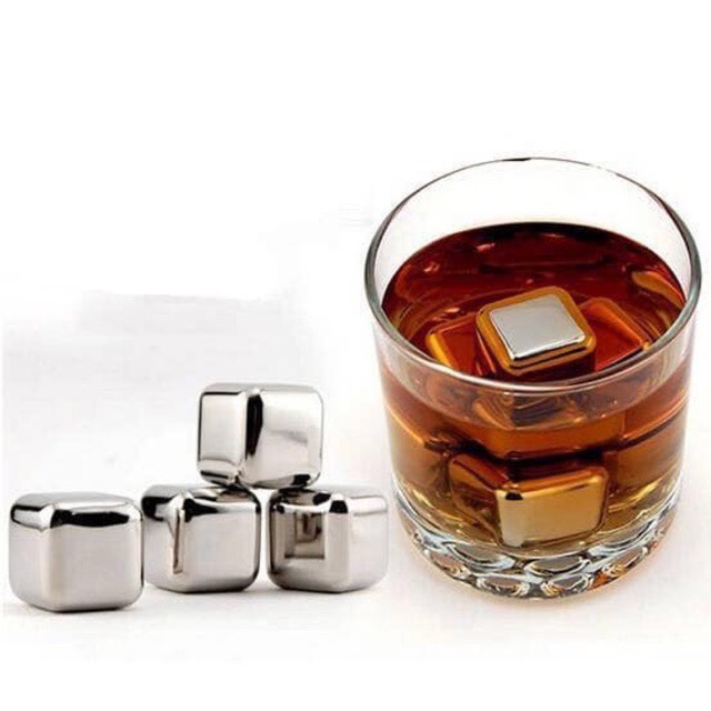 [SALE HOT] ĐÁ LẠNH INOX KHÔNG TAN HỘP 8 VIÊN , Đá Lạnh Inox Không Tan Cooling Cubes 8 Viên, Combo 8 viên đá làm lạnh không tan bằng thép không gỉ, Combo set 8 viên đá inox làm lạnh vĩnh cửu không tan
