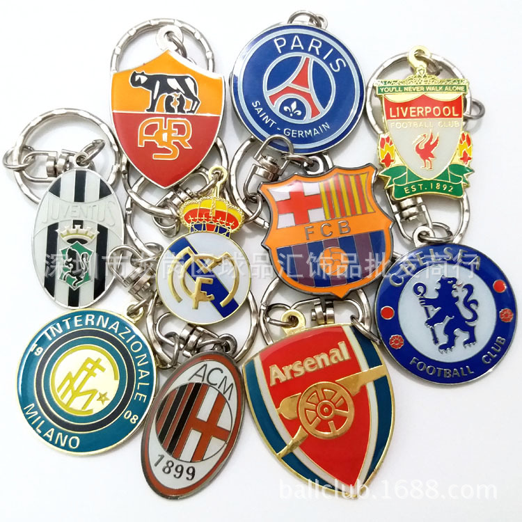 "Móc khóa inox màu logo đội bóng cực đẹp lưu niệm bóng đá" - LiDO Sports