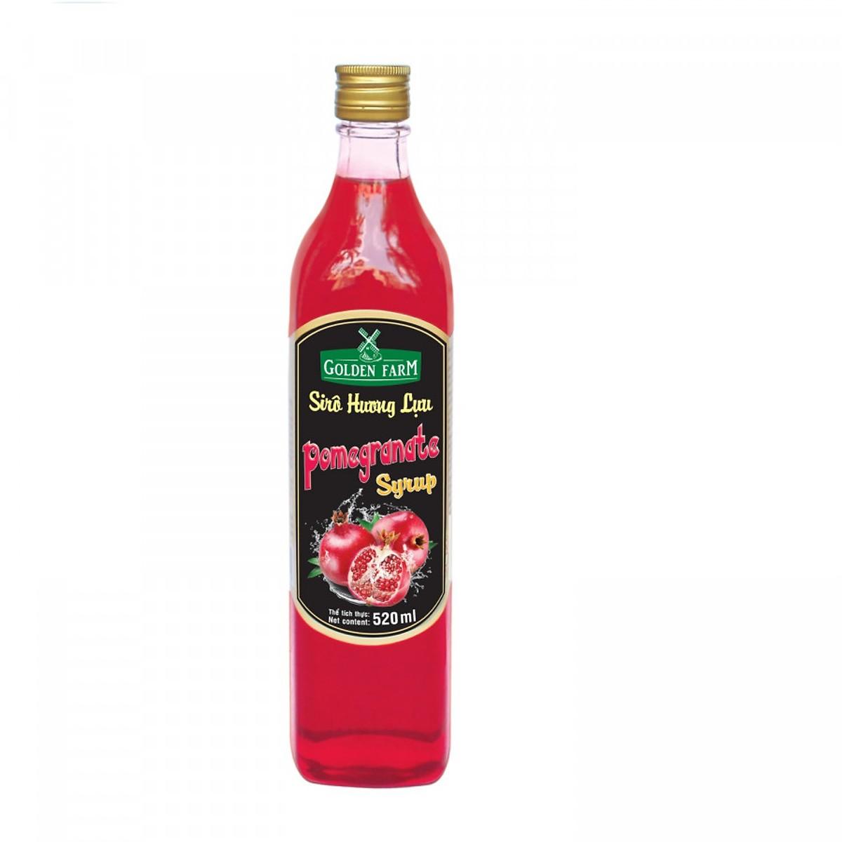 Siro Golden Farm hương lựu Chai 520ml - Gia store