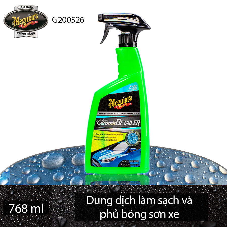 Meguiar's Dung dịch làm sạch và wax bóng sơn xe cao cấp - Meguiar's Hybrid Ceramic Detailer - G200526, 768ml