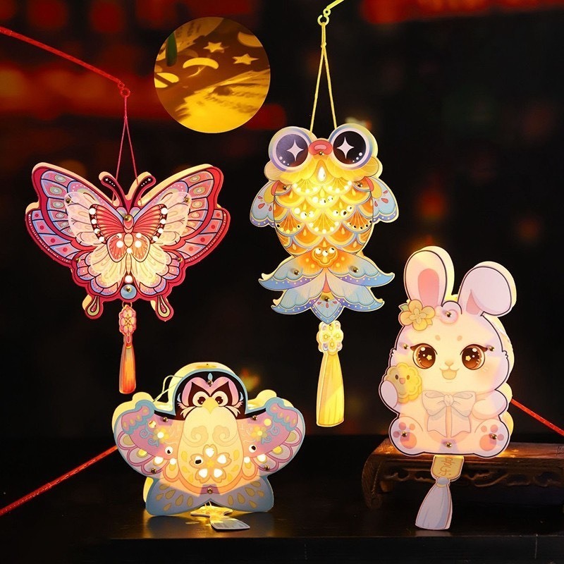 Đèn Lồng Trung Thu Giấy LED Cho Bé – Ánh Sáng Vàng Dịu, Nhiều Mẫu Dễ Thương, An Toàn & Bền Đẹp