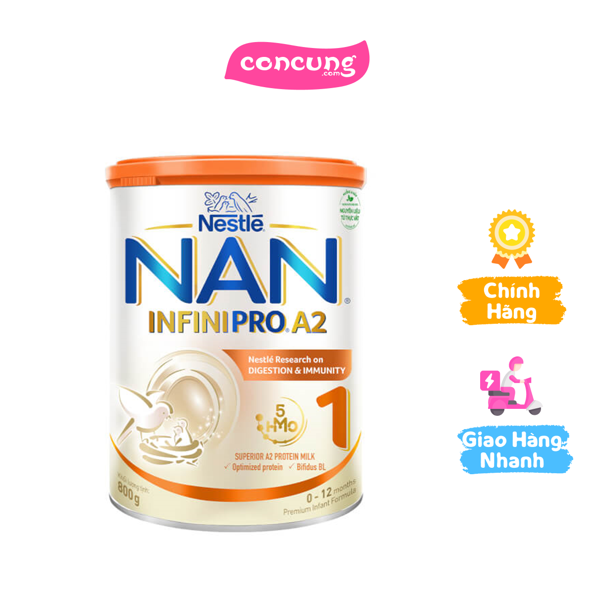 Sữa Nan A2 InfiniPro 800g số 1 0-1 tuổi