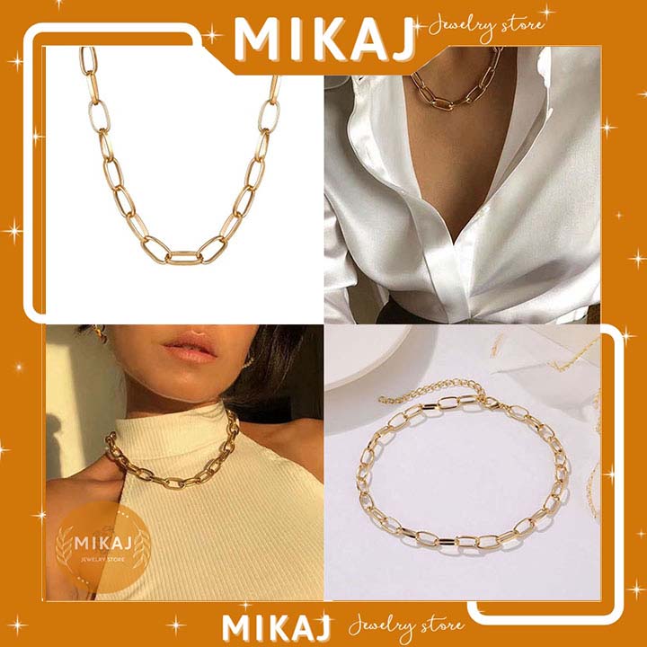 Dây chuyền nữ đẹp cá tính titan hàn quốc không gỉ hiphop đôi bạn thân đôi tình yêu nam nữ xích to choker MIKAJ STORE