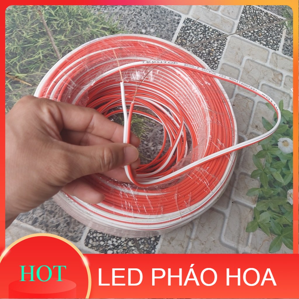 Dây điện súp đôi đỏ trắng 2×0,70 mm