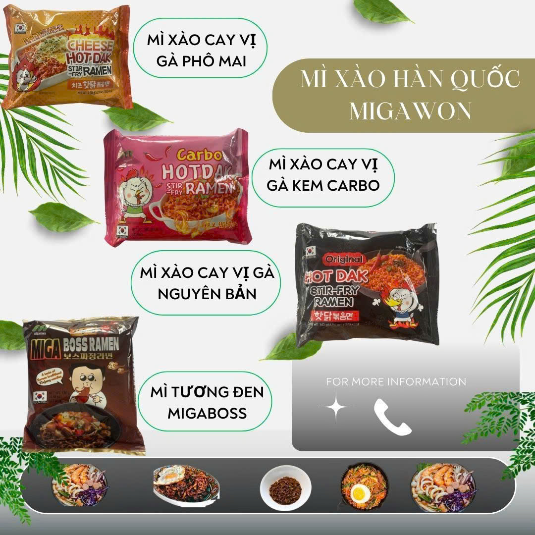 Mì gói MIGA BOSS RAMEN -Mì nội địa Hàn Quốc