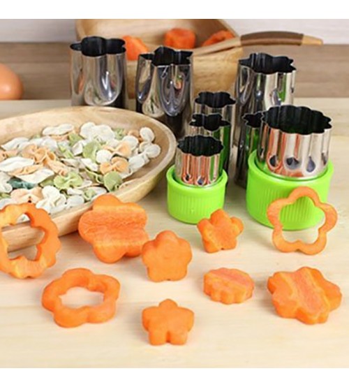 Bộ dụng cụ cắt rau củ quả hình hoa 8 món cho gia đình bạn