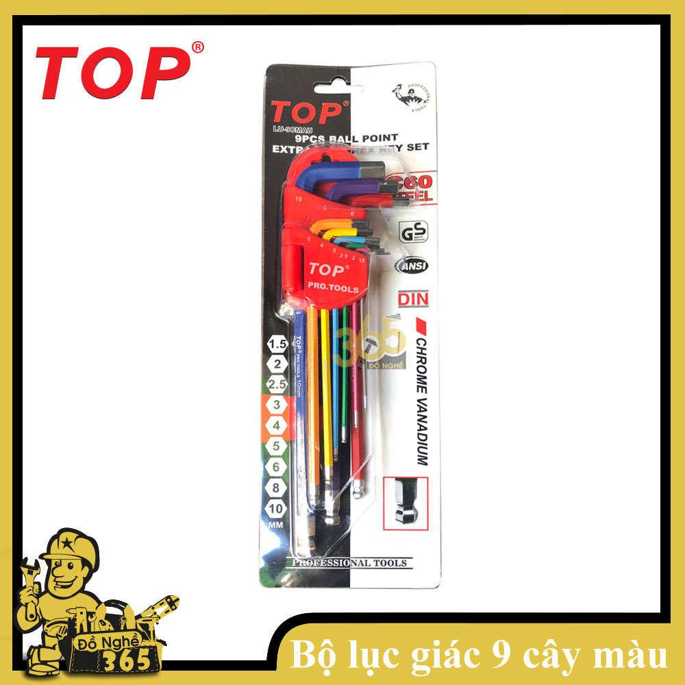 Bộ lục giác 9 cây màu top