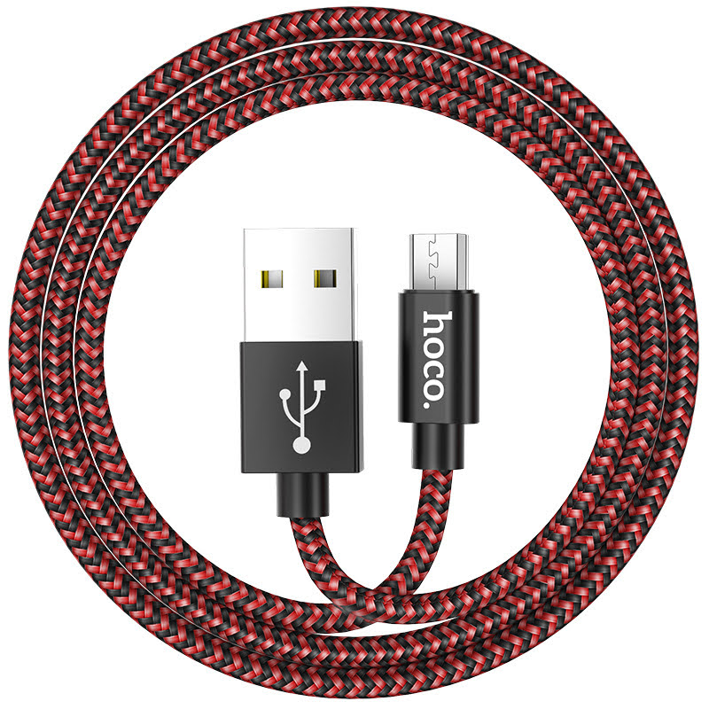 Cáp sạc nhanh dây dù micro usb hoco x14 1 mét