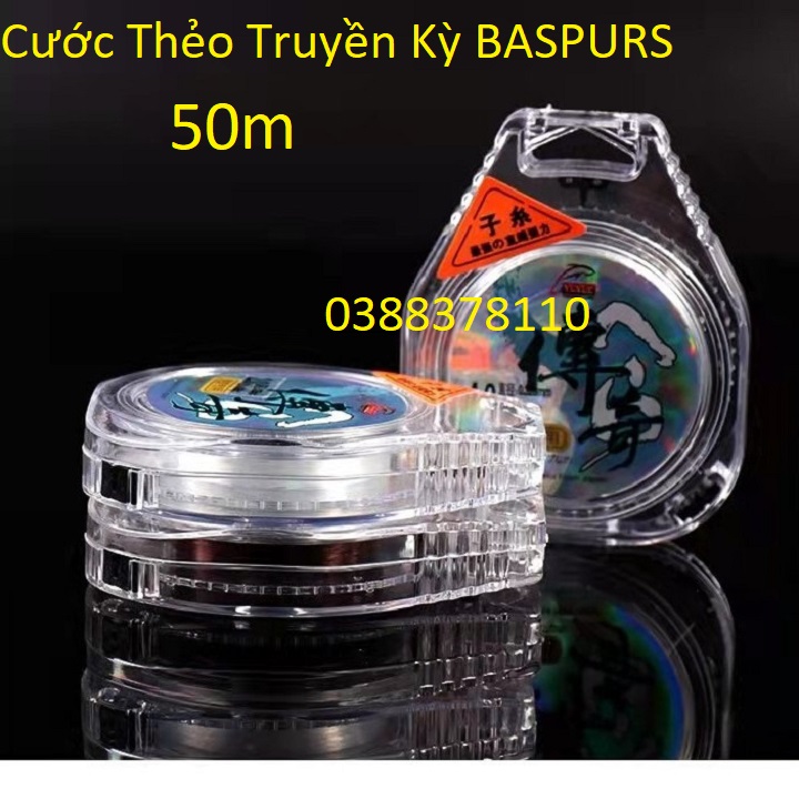 Dây cước 50m thẻo truyền kỳ baspurs trục thẻo săn hàng 50m janpan tàng hình - dc50m01