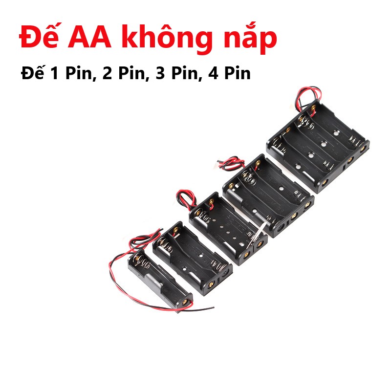 Đế pin aa 1/2/3/4 pin không nắp, pin con thỏ aa, pin 1,5v