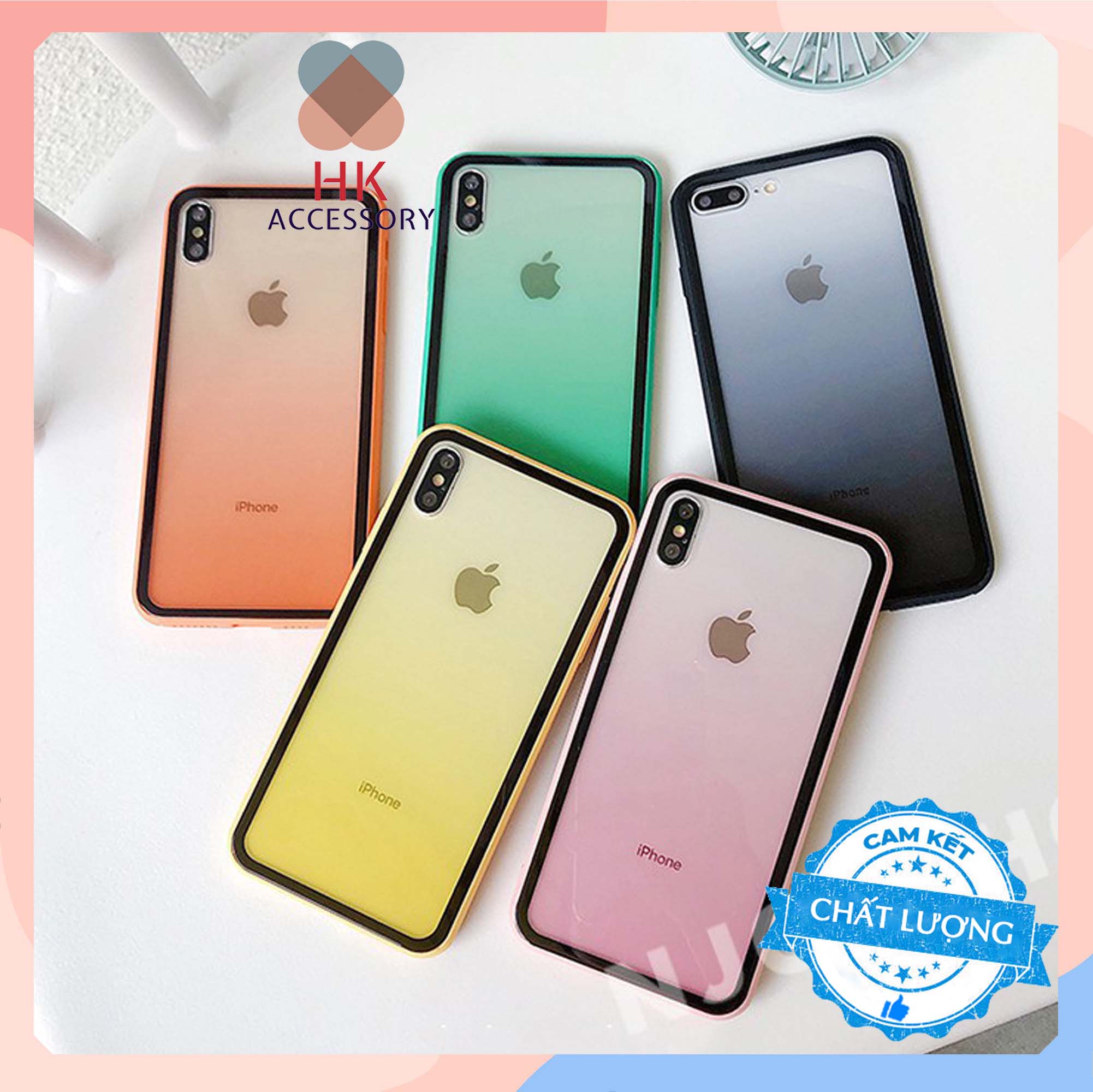 Ốp Iphone OMBRE nhám 2 màu mica viền silicon