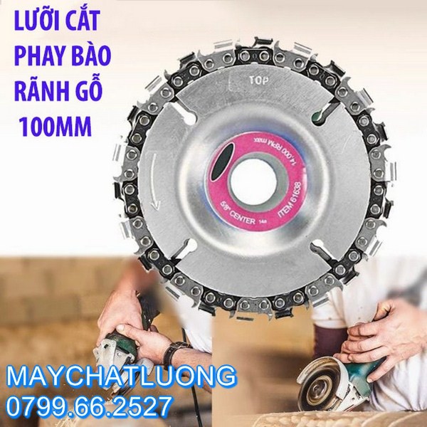 [HCM]ĐĨA LƯỠI CƯA XÍCH CẮT  PHAY PHÁ GỖ ĐA NĂNG    GẮN MÁY MÀI 100MM