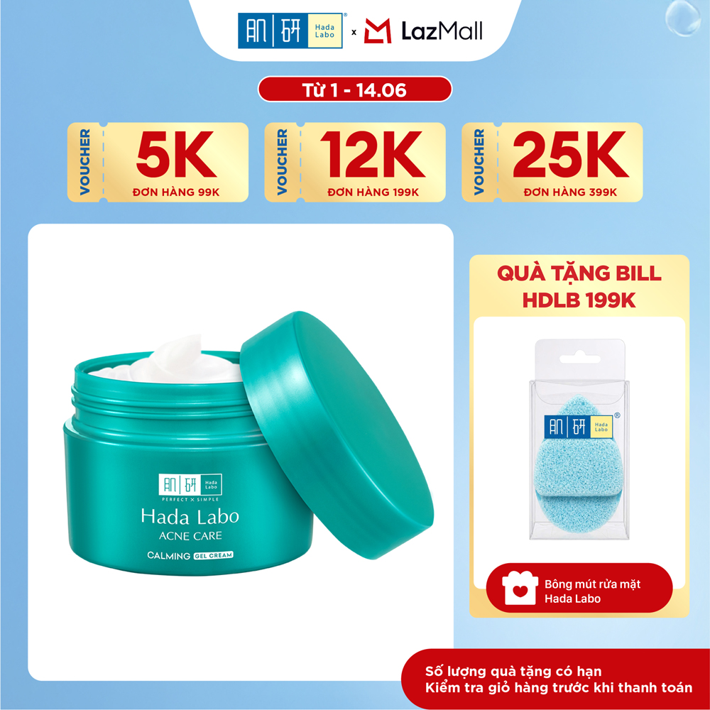 Kem dưỡng ẩm cho da mụn, nhạy cảm Hada Labo dạng gel Acne Care Calming Gel Cream 50g