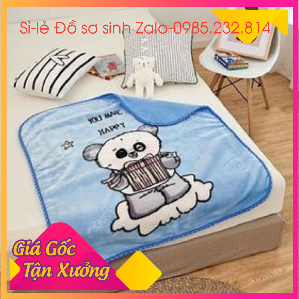 Chăn lông tuyết dày 2 lớp cỡ 1m*1,4m cho bé