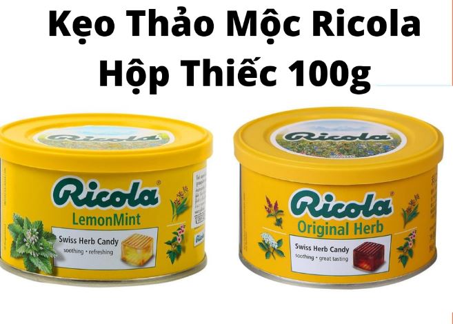 Kẹo ricola thảo mộc thụy sĩ 100g - lemon mint/original