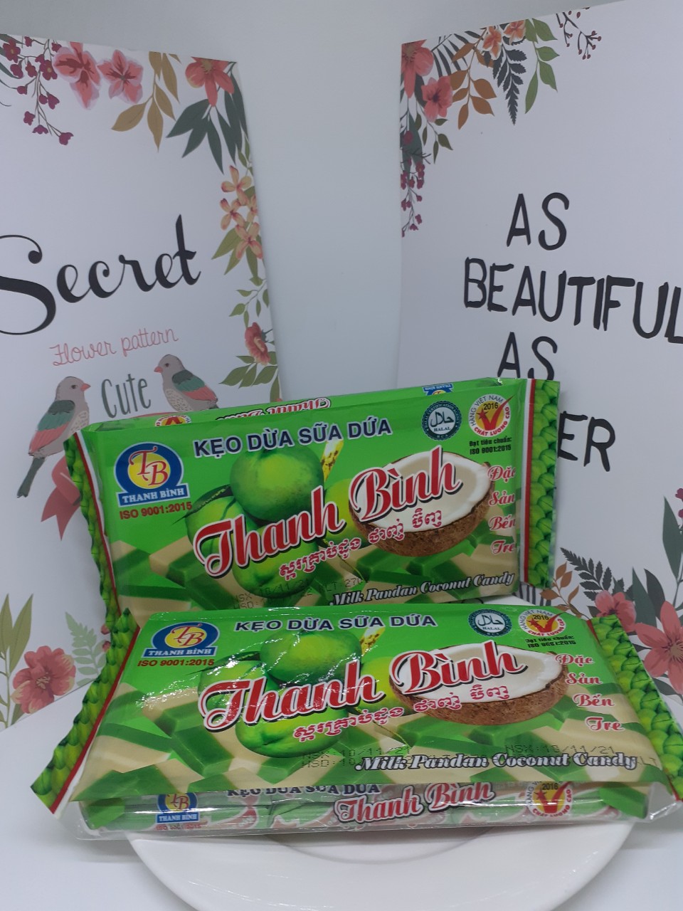 Kẹo dừa sữa dứa 270g hiệu thanh bình đặc sản bến tre