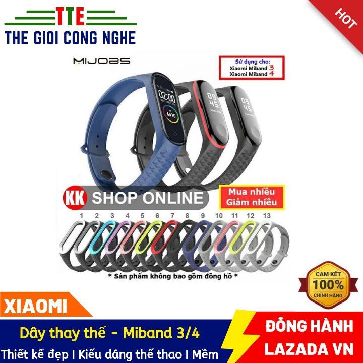 Miband 3/4 dây thay thế đồng hồ - dáng thể thao - tte