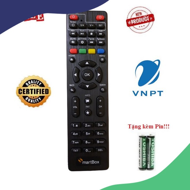 Remote Điều khiển đầu thu VNPT Smart Box - Hàng tốt chính hãng theo máy