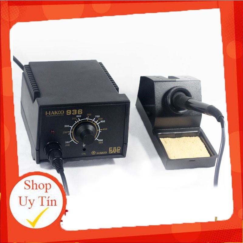 Mỏ hàn thiếc trạm hàn Hakko 936 220v 60w điều chỉnh nhiệt độ từ 200 đến 480 độ