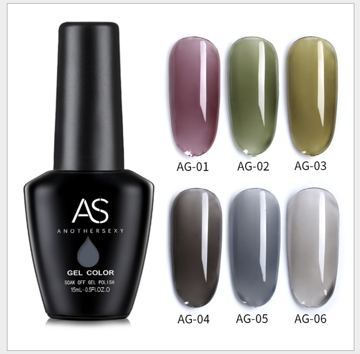 Sơn gel as chai đen mã ag 15ml