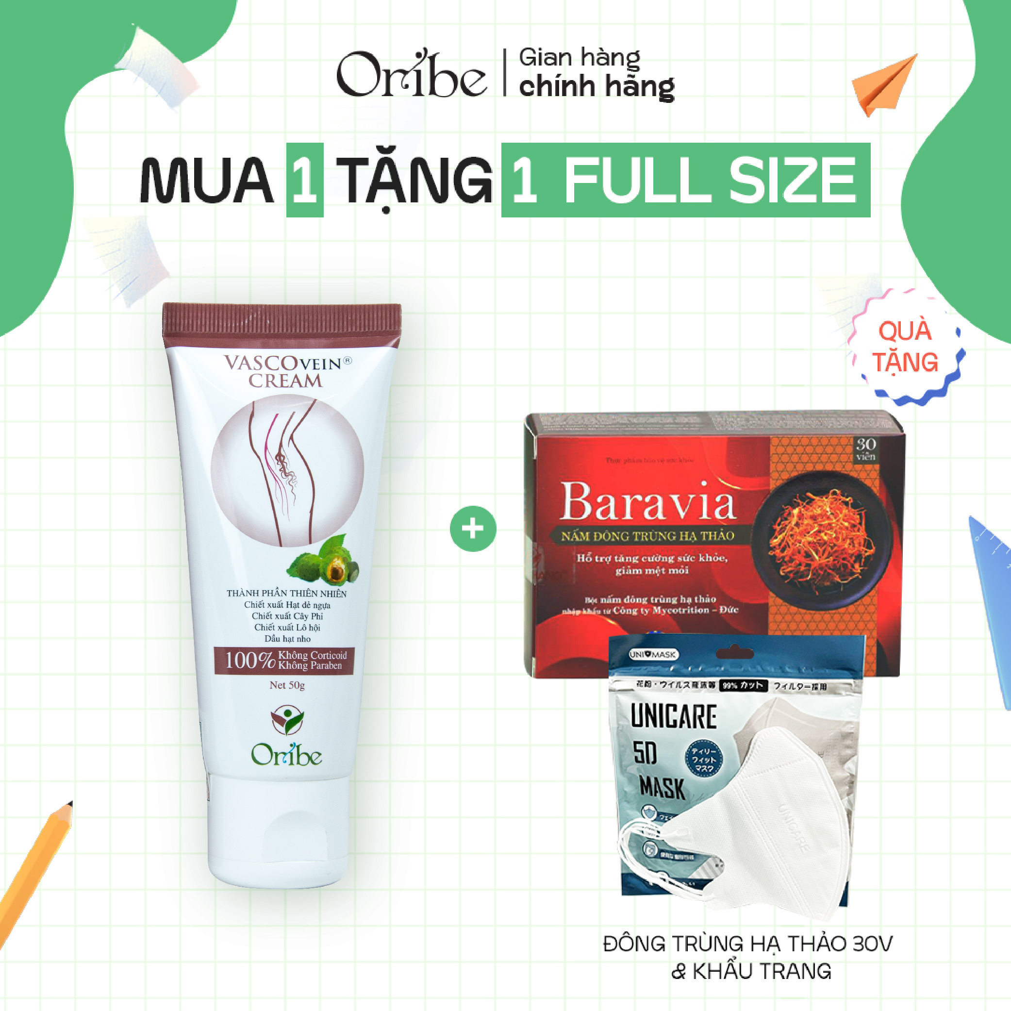 Kem bôi suy giãn tĩnh mạch Vascovein Dân Khang giảm đau nhức tê bì nặng chân làm mờ gân xanh tuýp 50g