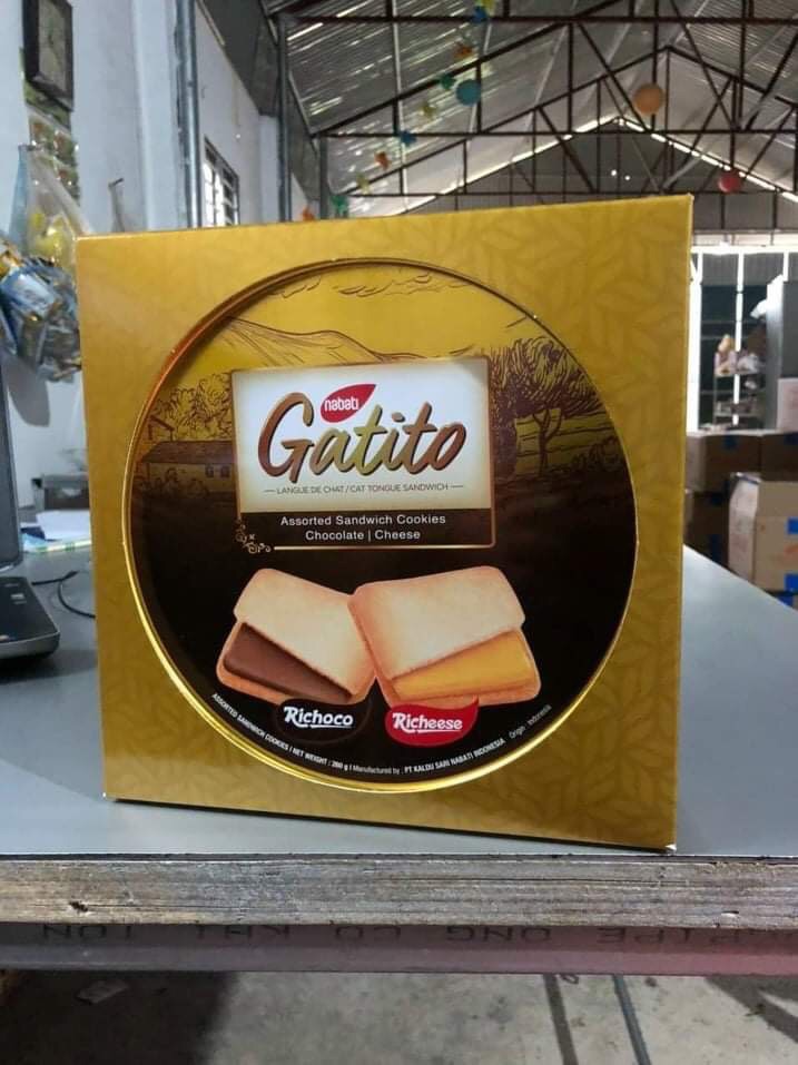 Bánh Nabati gatito 2 vị hộp thiếc