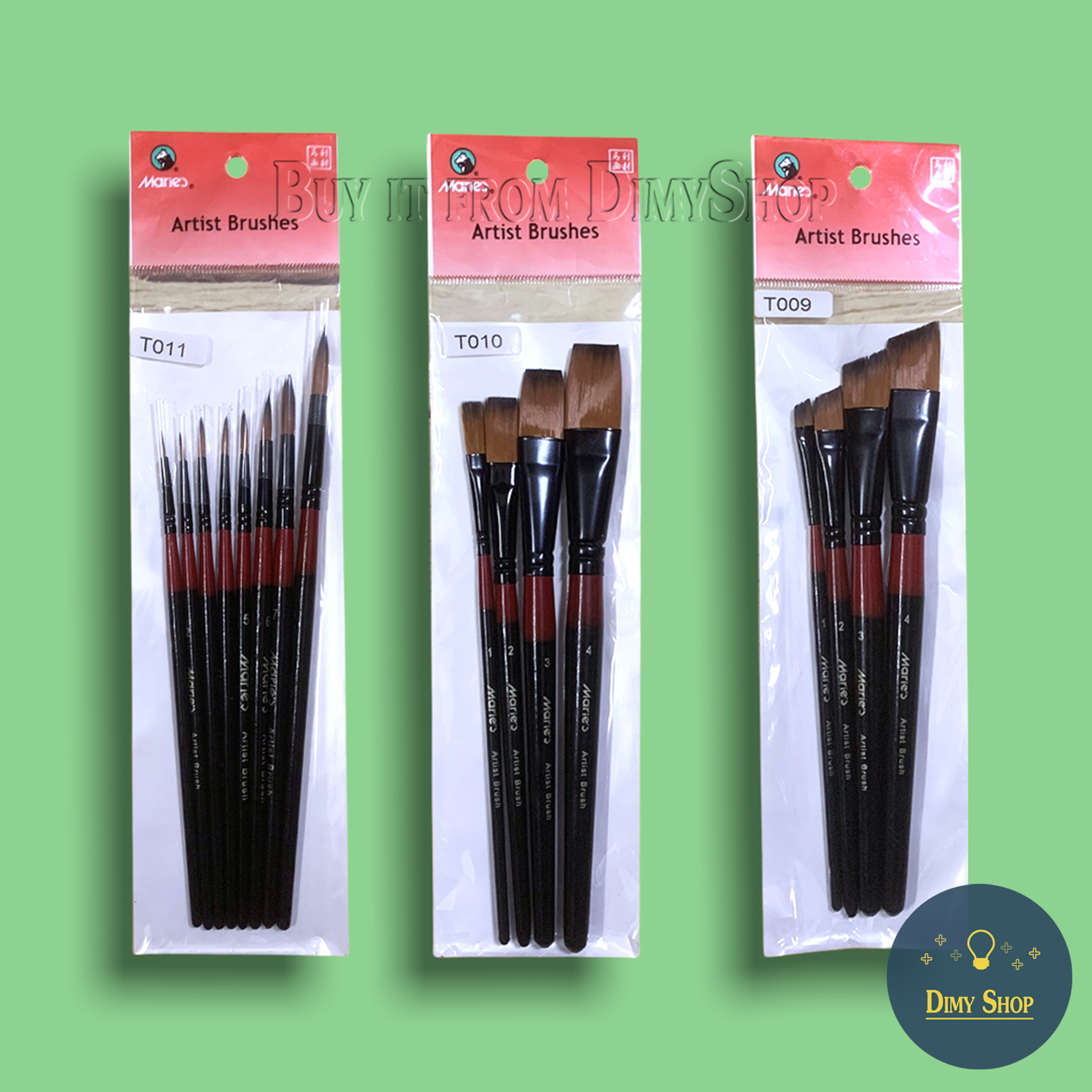 Bộ cọ vẽ màu acrylic, màu nước sơn dầu MARIE's giá rẻ