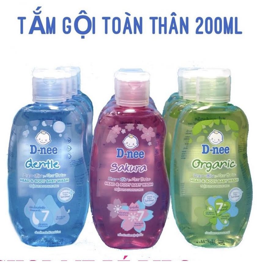 Tắm gội Dnee Pure Organic 200ml Thái Lan
