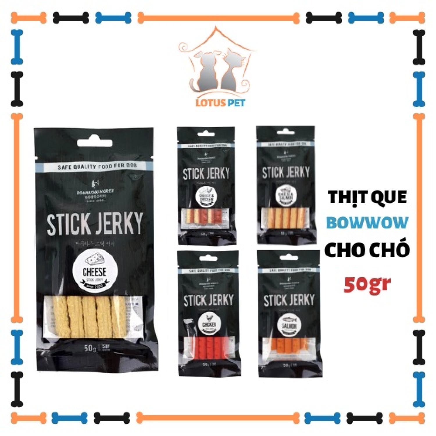 Thịt que Bowwow cho chó - 50gr