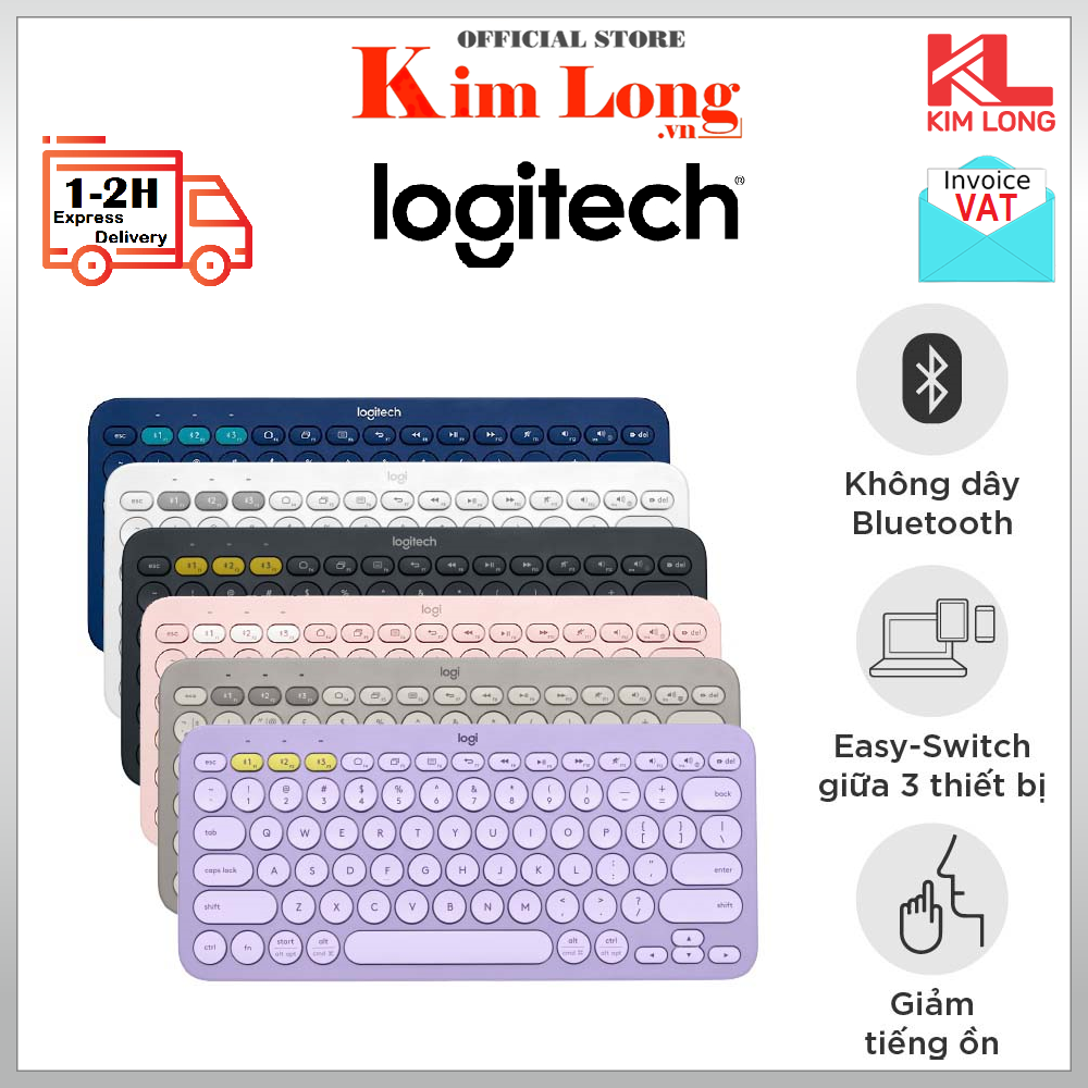 Bàn phím không dây Logitech K380S / K380 Kết nối Bluetooth cùng lúc 3 thiết bị - Siêu nhỏ, gọn, tiện lợi - Bảo hành 12 tháng chính hãng