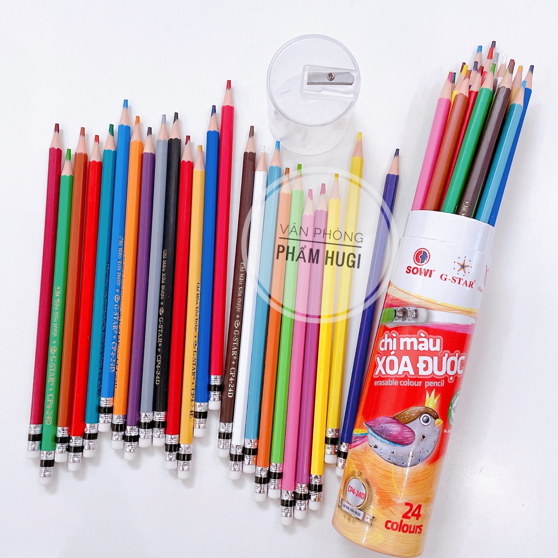 Ống 36 Cây Bút Chì Màu Xóa Được Gstar CP4-36D (Loại tốt) nắp kèm gọt lên màu tươi và đẹp