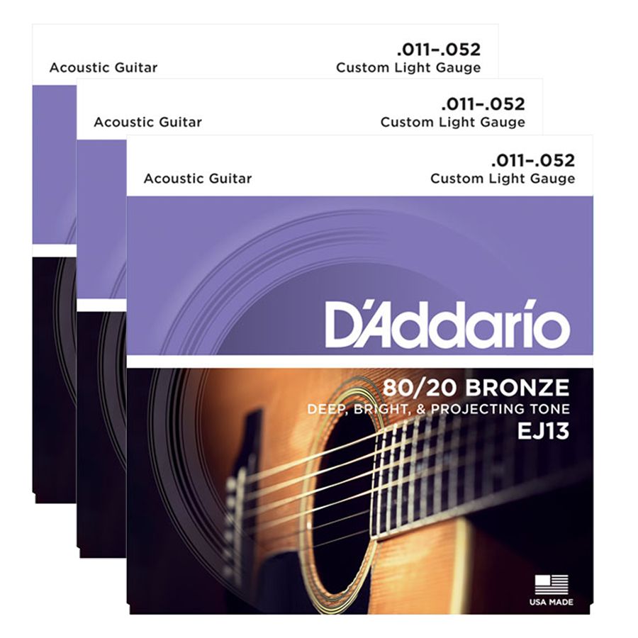 DÂY GUITAR D'ADDARIO 80/20 ACOUSTIC 11-52 EJ13 - Việt Thương Music
