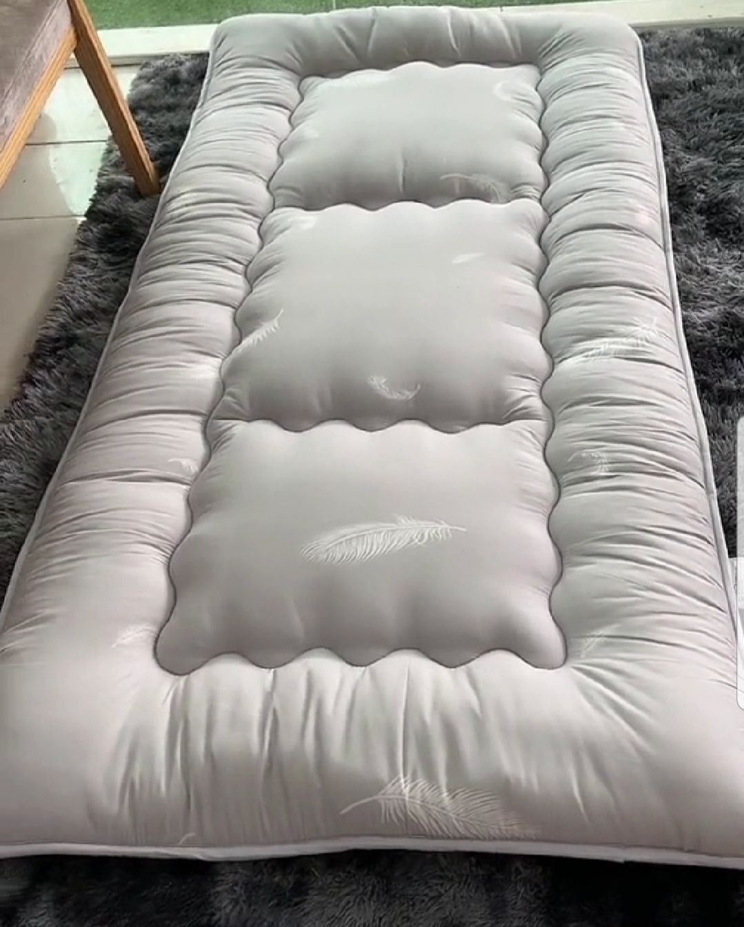 Nệm topper xuất Nhật giá rẻ 7cm size 1mx2m, nệm văn phòng gấp 3, đệm trải giường..