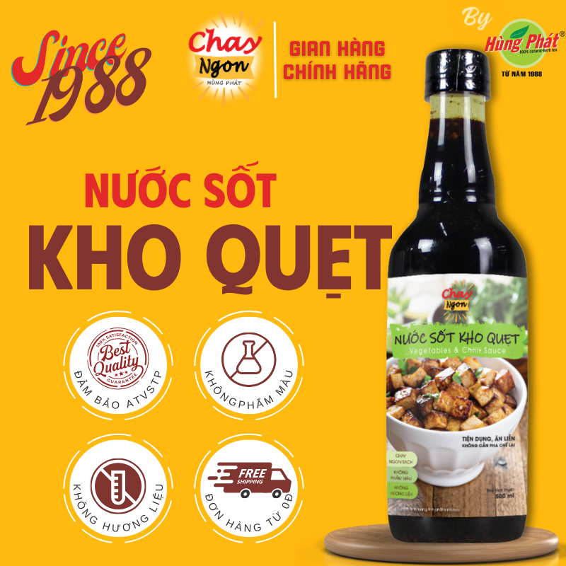 Nước sốt kho quẹt chay ngon hùng phát chai 200ml bí quyết chinh phục các món rau luộc