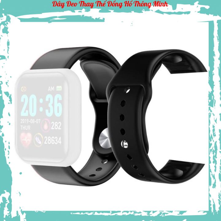 Dây đeo thay thế dành cho đồng hồ thông minh smartwatch Y68/D20 kiểu dáng Apple Watch chất liệu silicon cao cấp. Bảo hành trọn đời