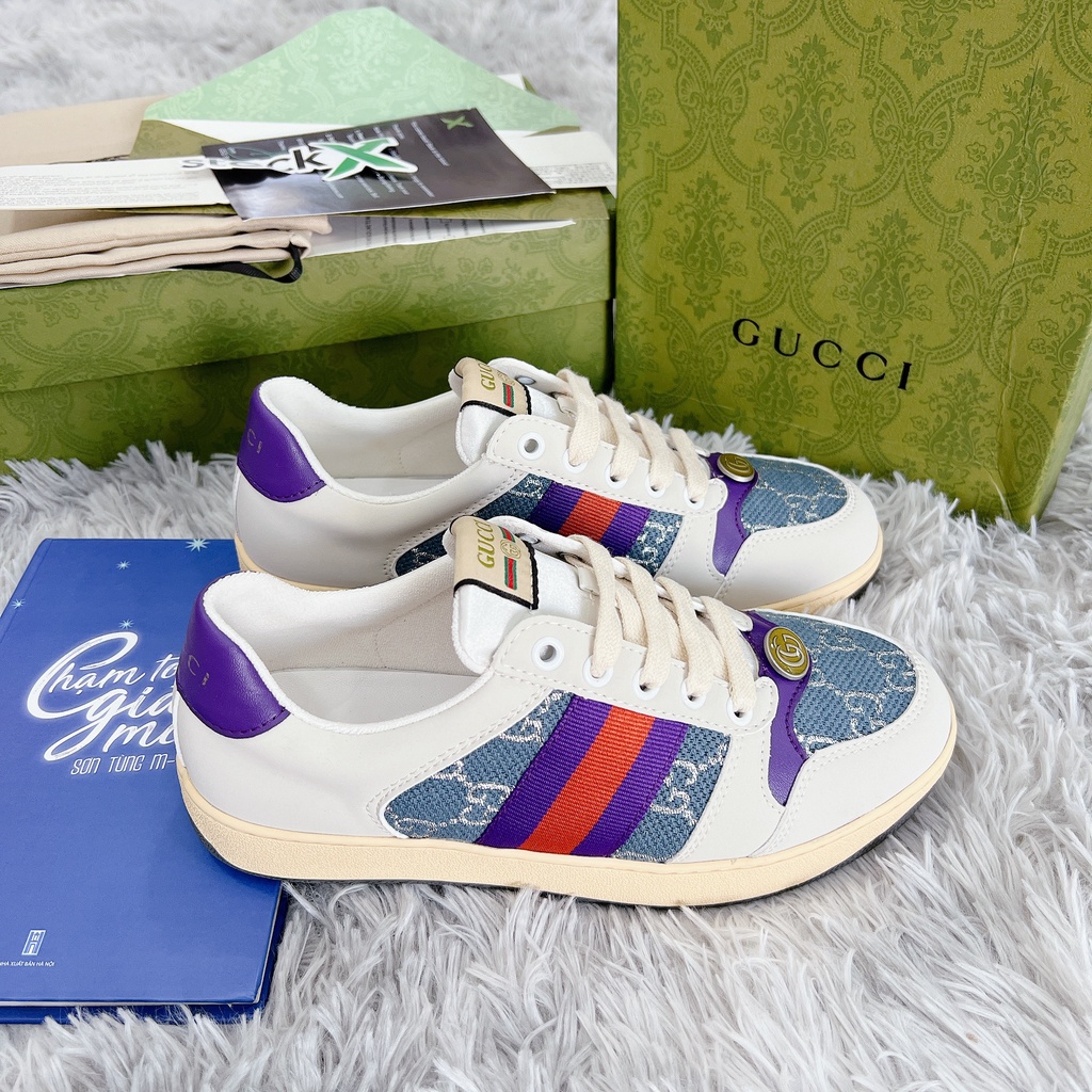 Giày sneaker gucci st tím bản xịn d&p hàng siêu cấp