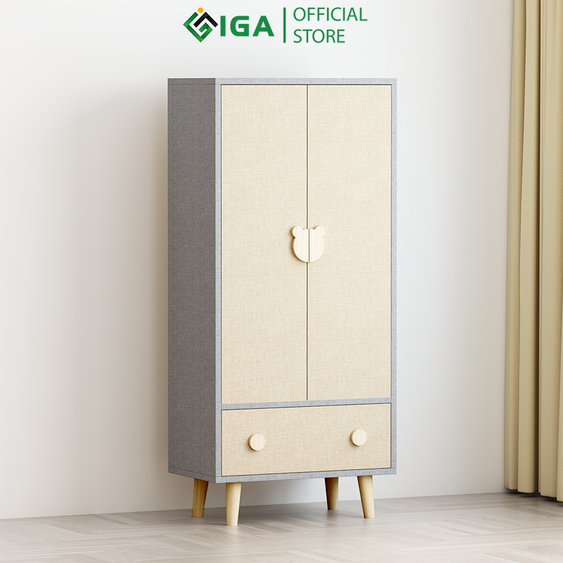 Tủ quần áo trẻ em bear shelf thông minh hiện đại iga - gp123