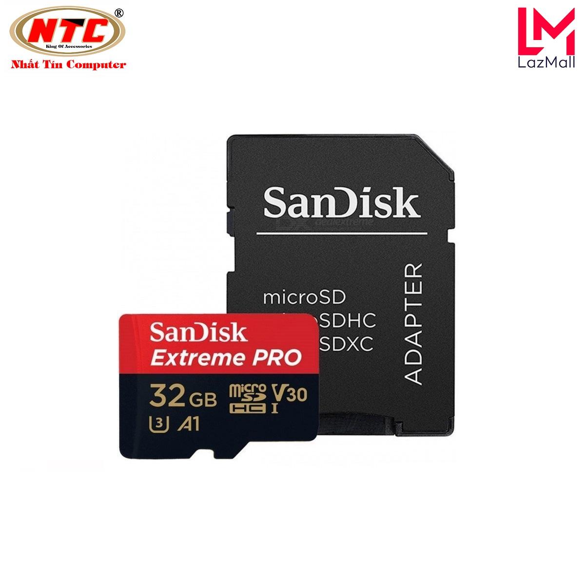 Thẻ nhớ microsdhc sandisk extreme pro 32gb 667x a1 v30 uhs-i u3 100mb/s - nhat tin authorised store