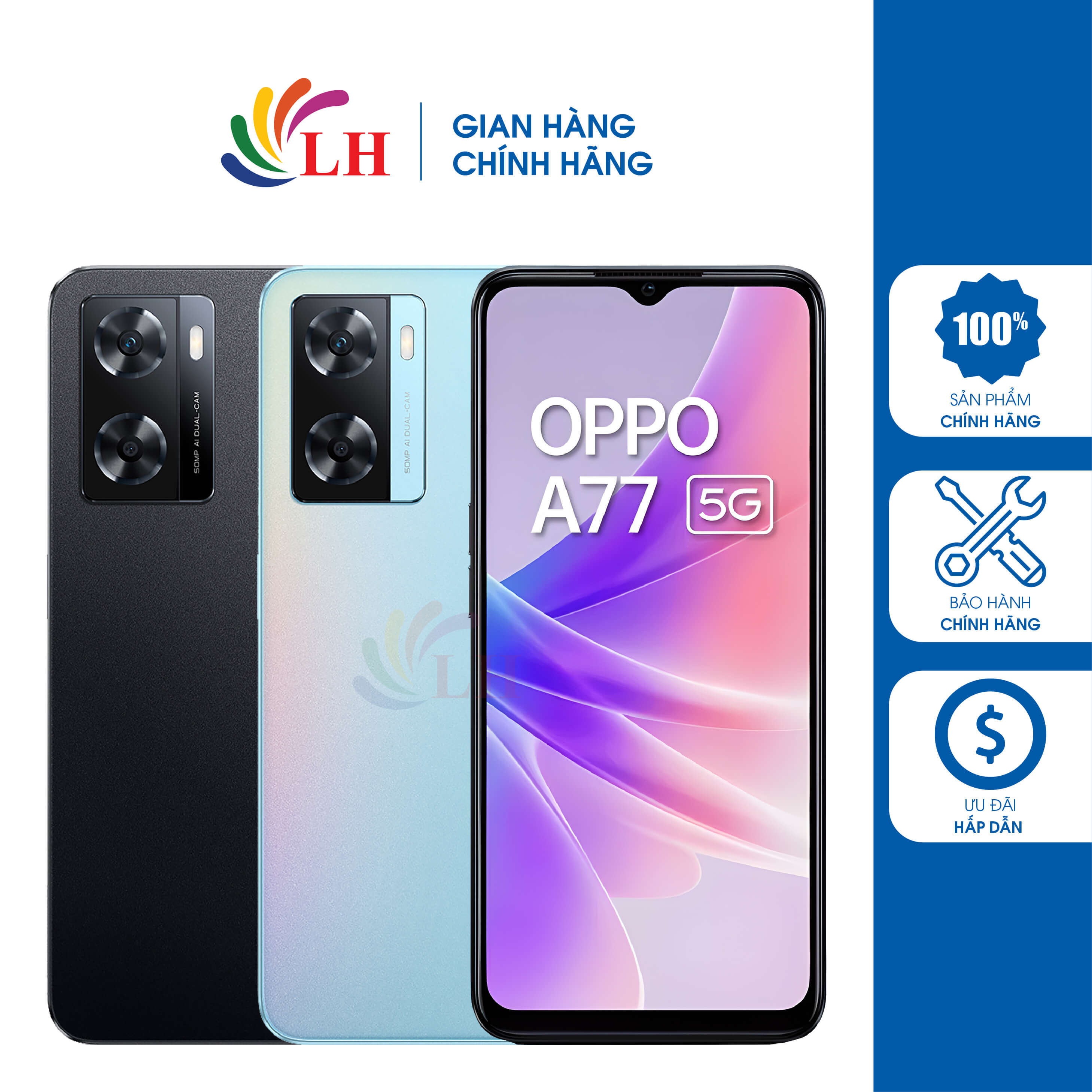 Điện thoại Oppo A77s - Hàng chính hãng - Sạc nhanh 33W, hiệu năng mượt mà, đa nhiệm nhanh chóng