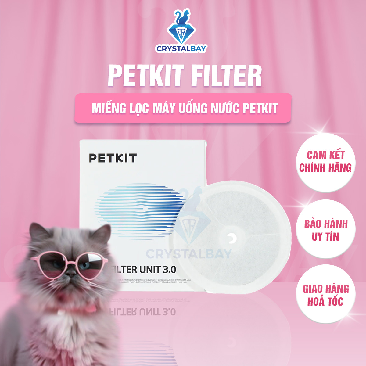 Miếng lõi lọc nước dùng cho máy lọc nước tự động petkit - phiên bản 3.0