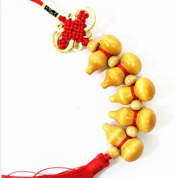 Dây Treo  Hồ Lô Gỗ Phong Thủy May Mắn Tài Lộc