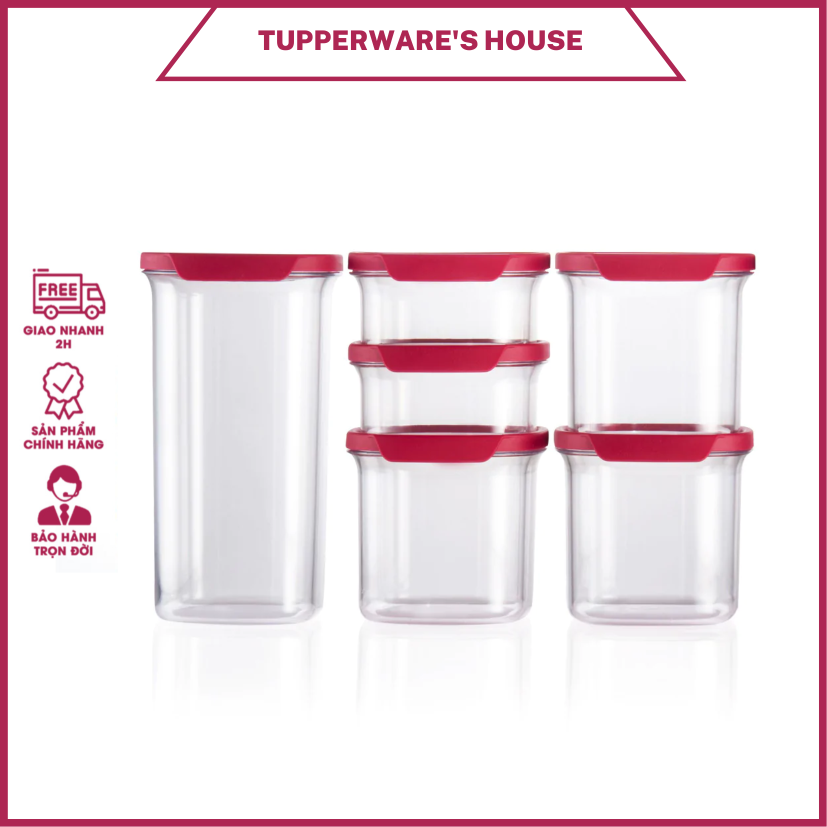 Bộ hộp bảo quản thực phẩm Tupperware Ultra Clear