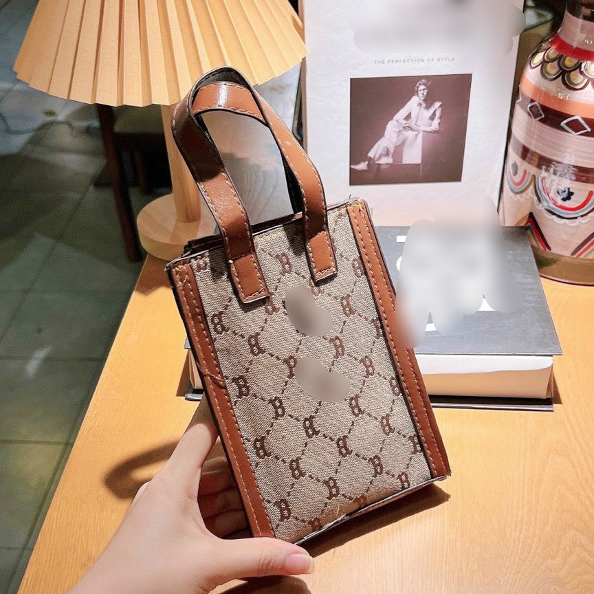 Túi xách Tote mini phối viền thời trang