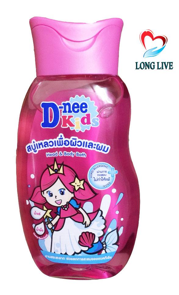 Sữa tắm gội toàn thân trẻ em Thái Lan Dnee kids - Cho trẻ trên 3 tuổi (Hồng - 200ml)
