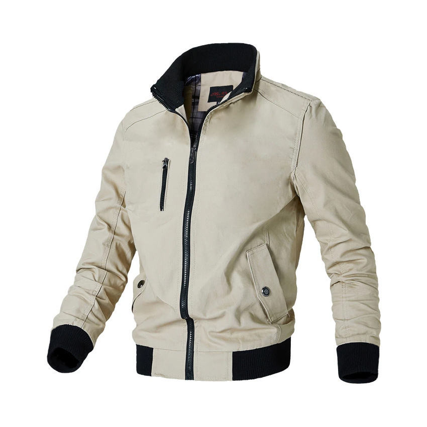 Áo Khoác Kaki Ngoại Không Ra Màu Hai Lớp Chống Nắng Vải Xin Bên Trong Lót Dù Có Túi Trong